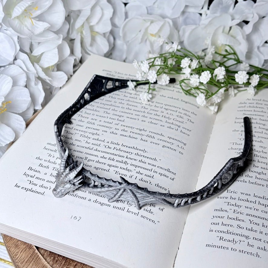 Fantasy dragon crown, 3D printed tiara, lightweight cosplay accessory for adults - Pretty Petty Co