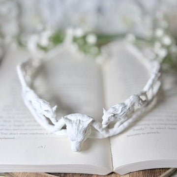 Fantasy Wolf crown, 3D printed tiara, lightweight cosplay accessory for adults - Pretty Petty Co