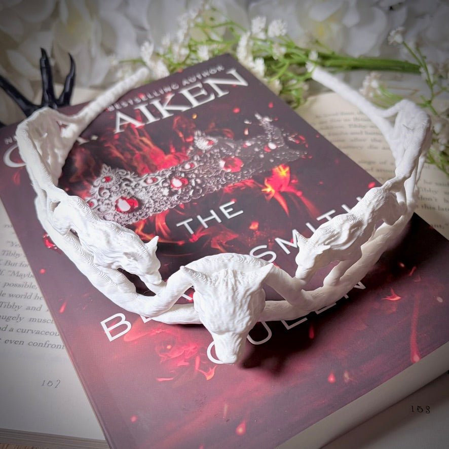 Fantasy Wolf crown, 3D printed tiara, lightweight cosplay accessory for adults - Pretty Petty Co