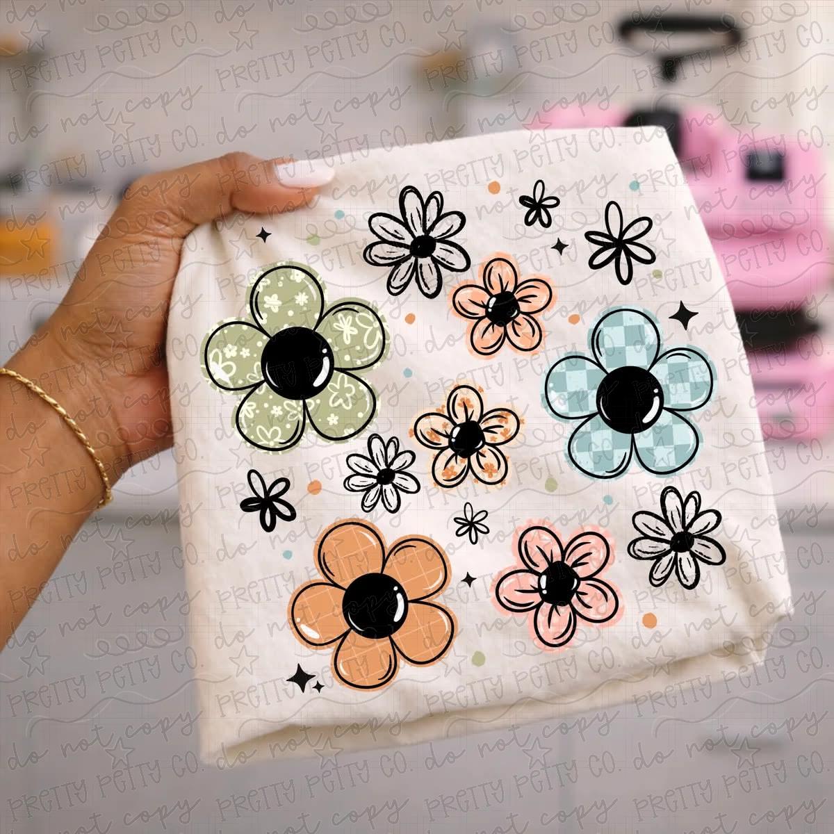 Retro Floral Graphic Tee | Colorful Daisy Flower Shirt | Cute Groovy Spring T-Shirt