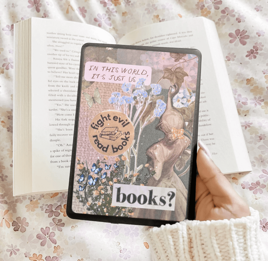 Fight Evil Read Books Kindle Insert - Three Sizes - Optional Lamination