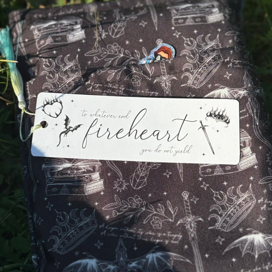 Fireheart Dual-Sided Sparkle Cardstock Bookmark (pre-tasseled)