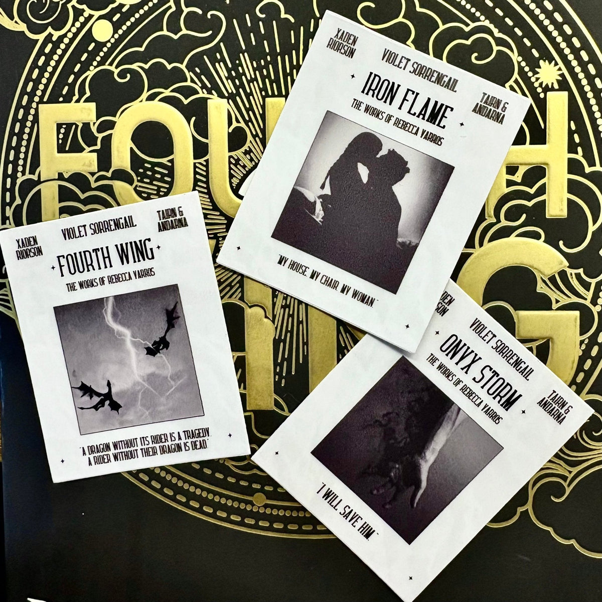 Fourth Wing Inspired Poster Trio Sticker Bundle - Pretty Petty Co