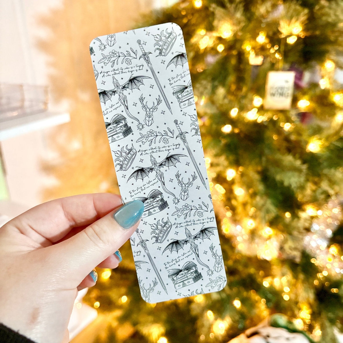Fourth Wing Romantasy Inspired Cardstock Bookmark Dual Sided