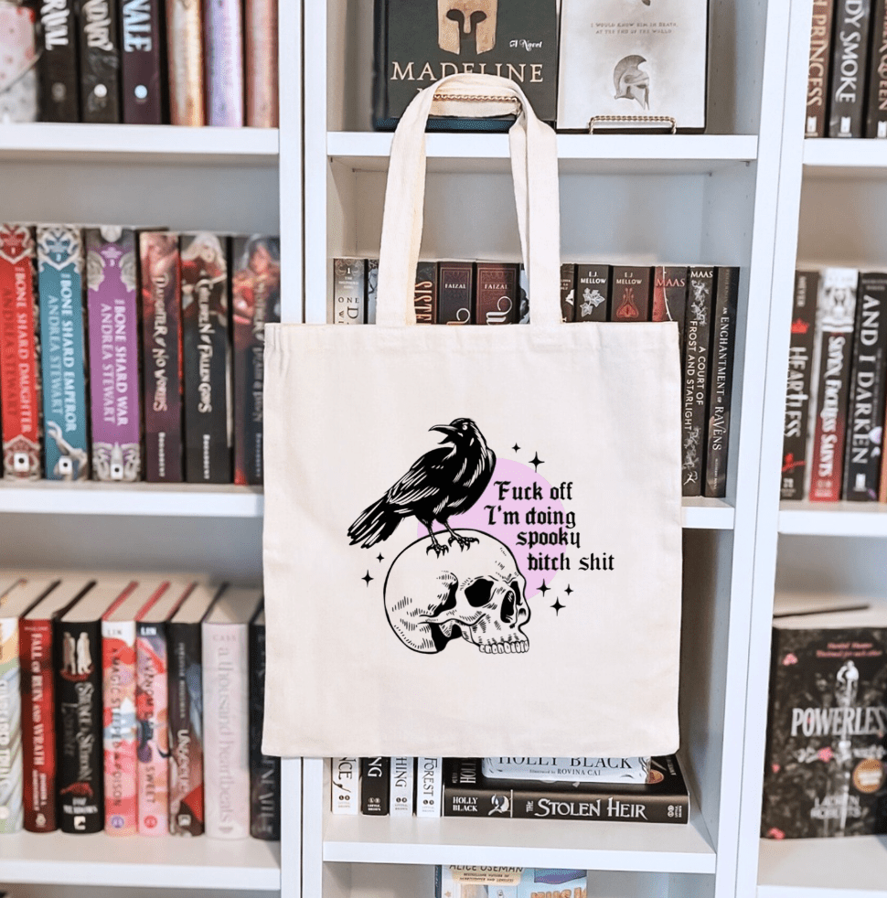 Fuck Off I'm Doing Spooky Bitch S**t Sublimated Canvas Tote Bag