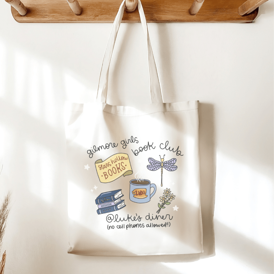 TV Show Book Club @ Luke’s Sublimated Canvas Tote Bag