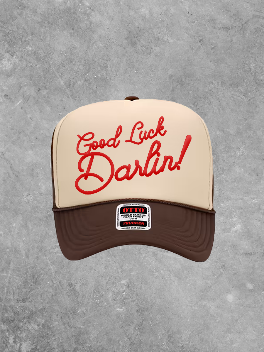 Underground Original Design: Good Luck Darlin!, Puff Western Trucker Hat - Pretty Petty Co