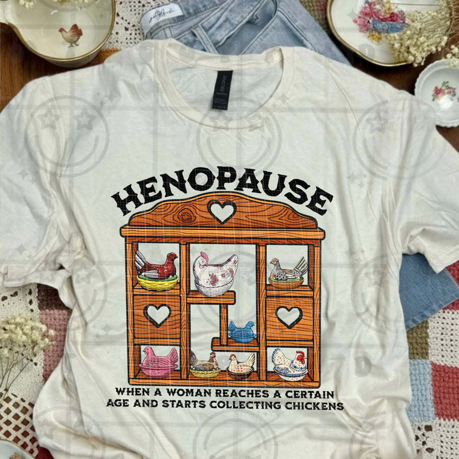 Henopause Shirt | Funny Chicken Lady Tee | Backyard Chicken Humor Shirt | Farm Life Graphic Tee | Chicken Mom Gift