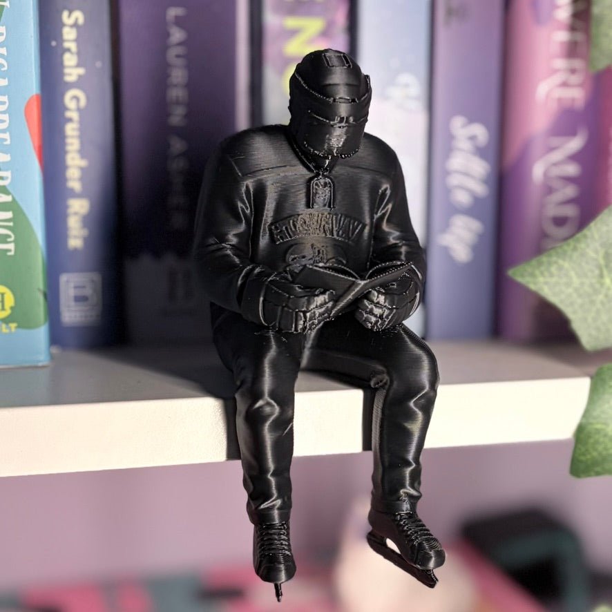Hockey Player Reading a Book 3d Printed Bookshelf Decor - Pretty Petty Co
