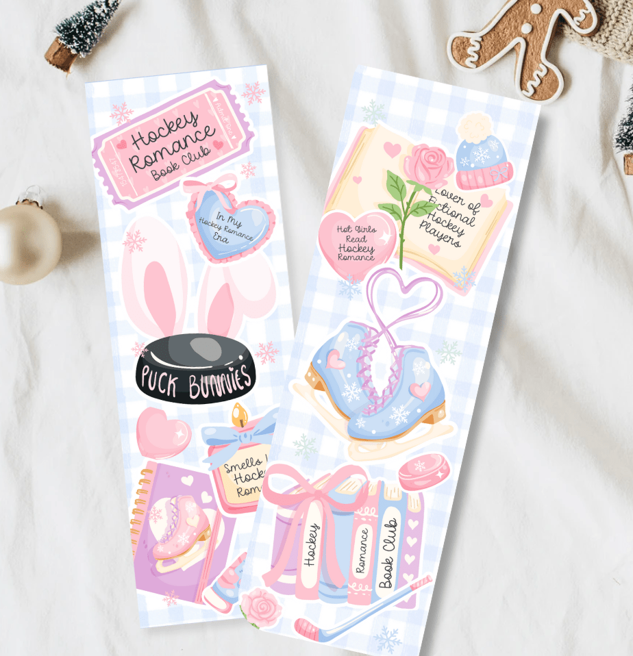 Hockey Romance Lover Dual-Sided Matte Cardstock Bookmark