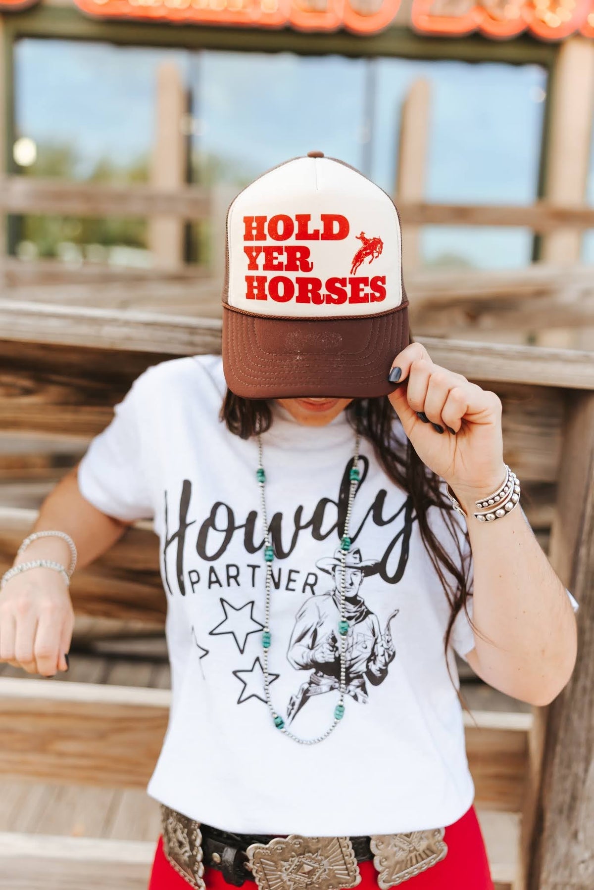 Hold Yer Horses Trucker Hat - Pretty Petty Co