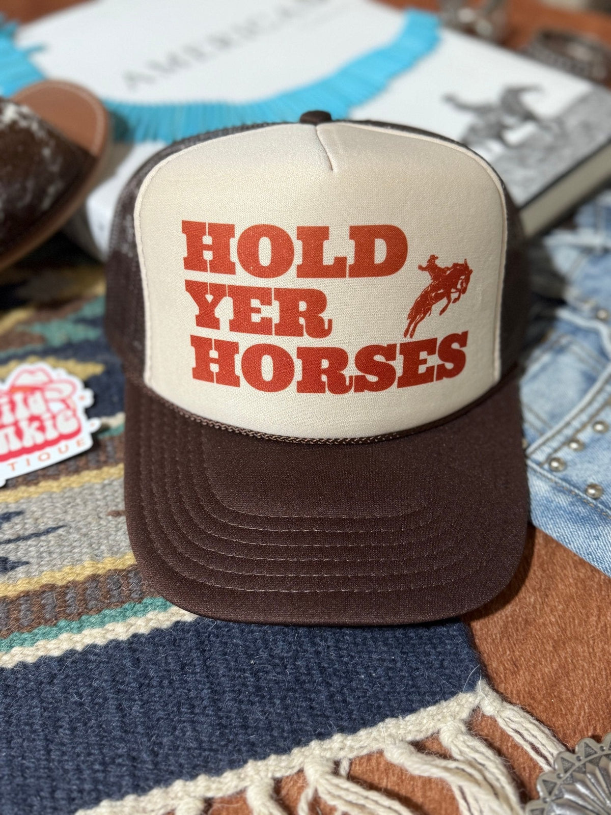Hold Yer Horses Trucker Hat - Pretty Petty Co