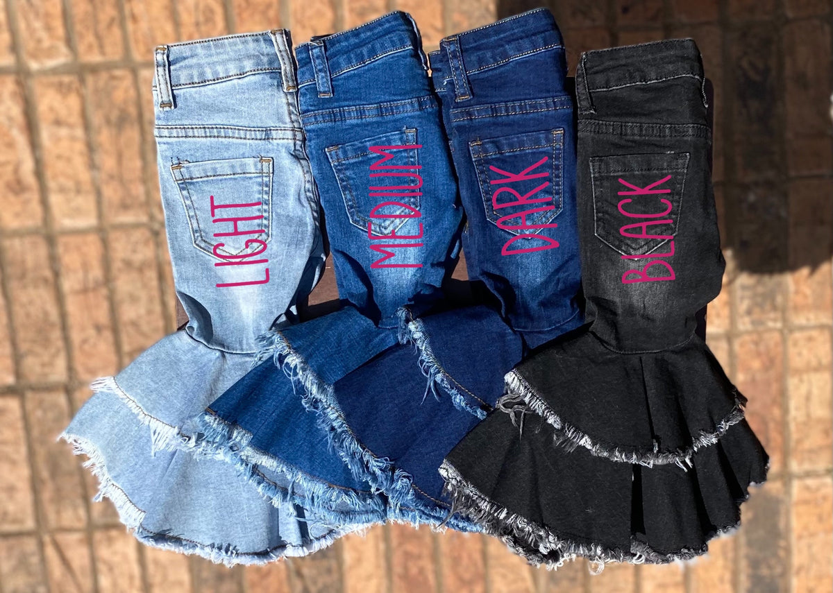 Rodeo Queen denim bells (5 options) - Pretty Petty Co