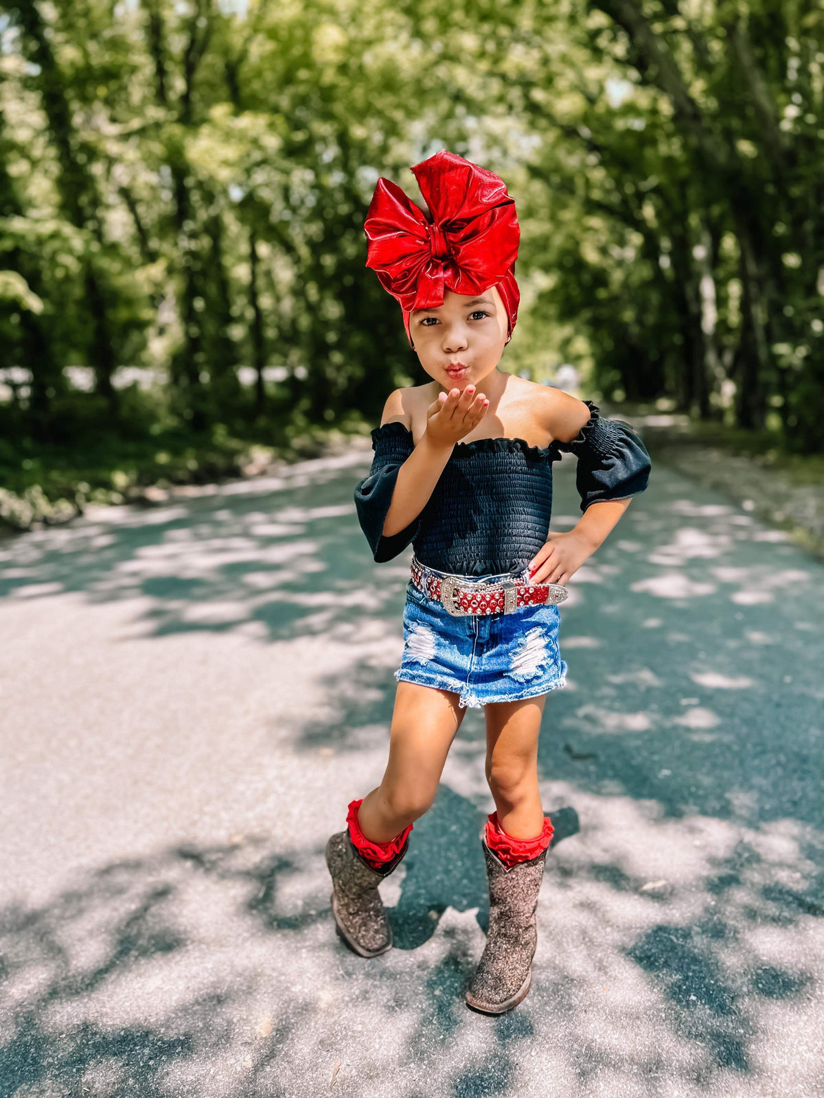 Firecracker Red Glitter Belt - Pretty Petty Co