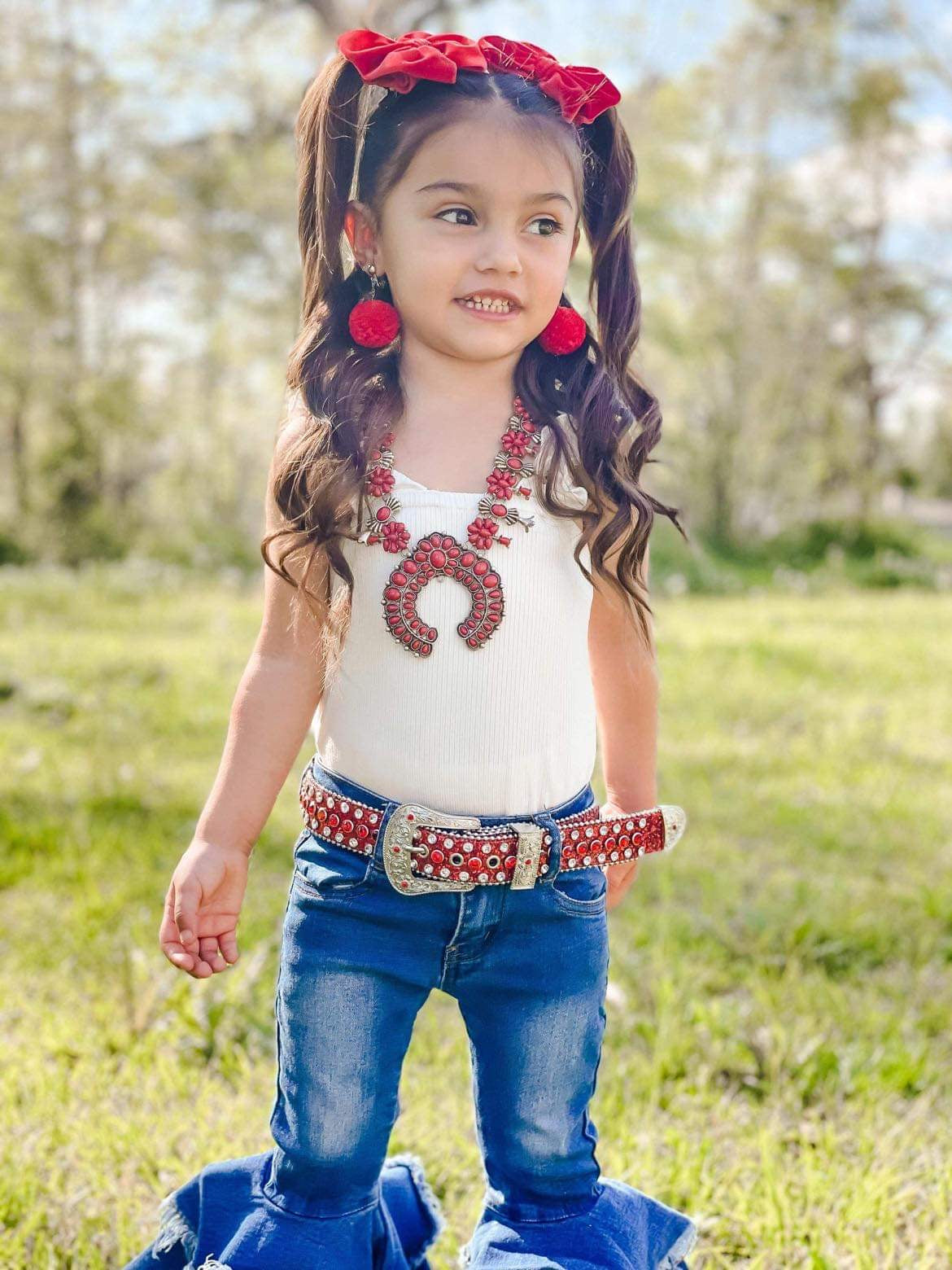 Firecracker Red Glitter Belt - Pretty Petty Co