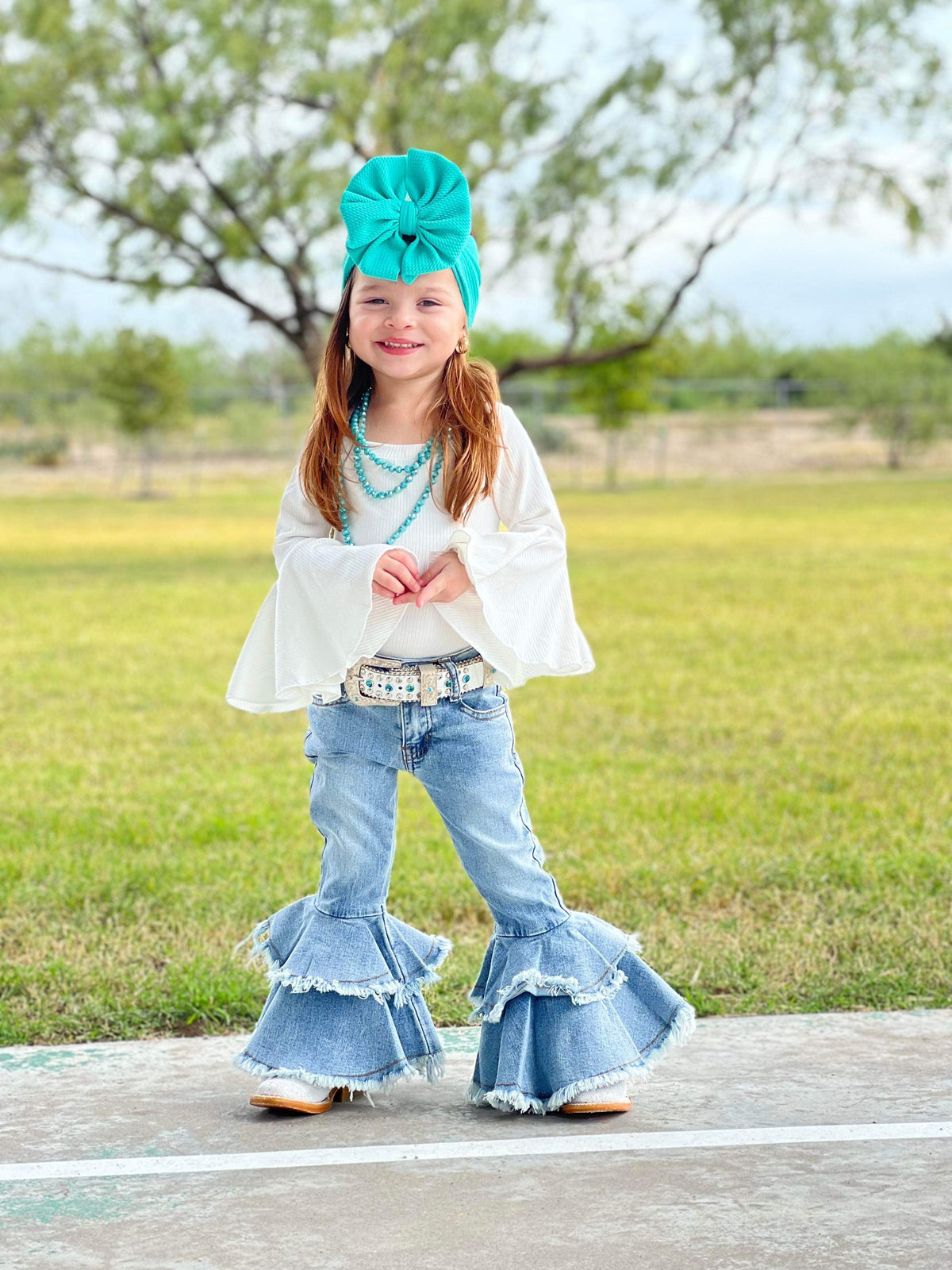 Rodeo Queen denim bells (5 options) - Pretty Petty Co