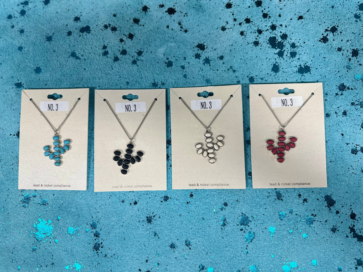 Cactus Stone Necklace (Multiple colors) (FINAL SALE) - Pretty Petty Co