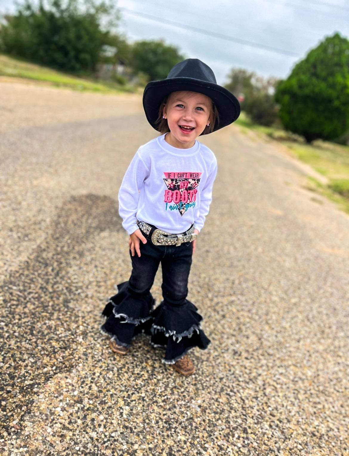 Rodeo Queen denim bells (5 options) - Pretty Petty Co