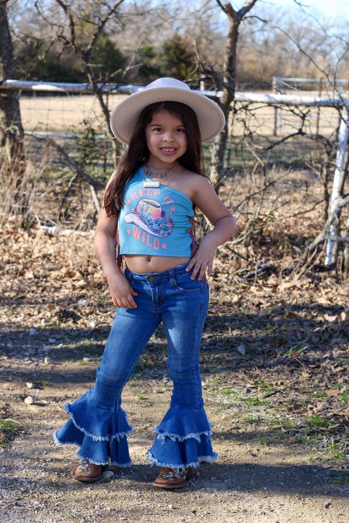 Rodeo Queen denim bells (5 options) - Pretty Petty Co