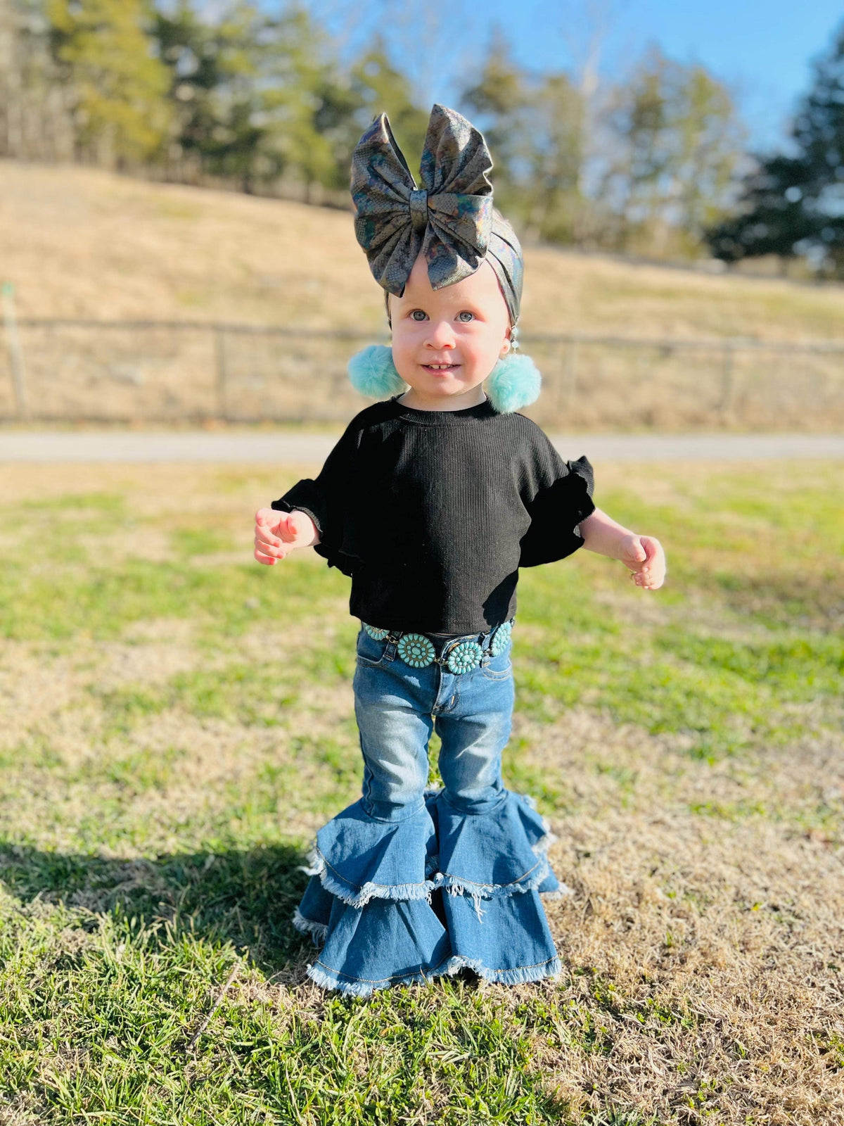 Rodeo Queen denim bells (5 options) - Pretty Petty Co