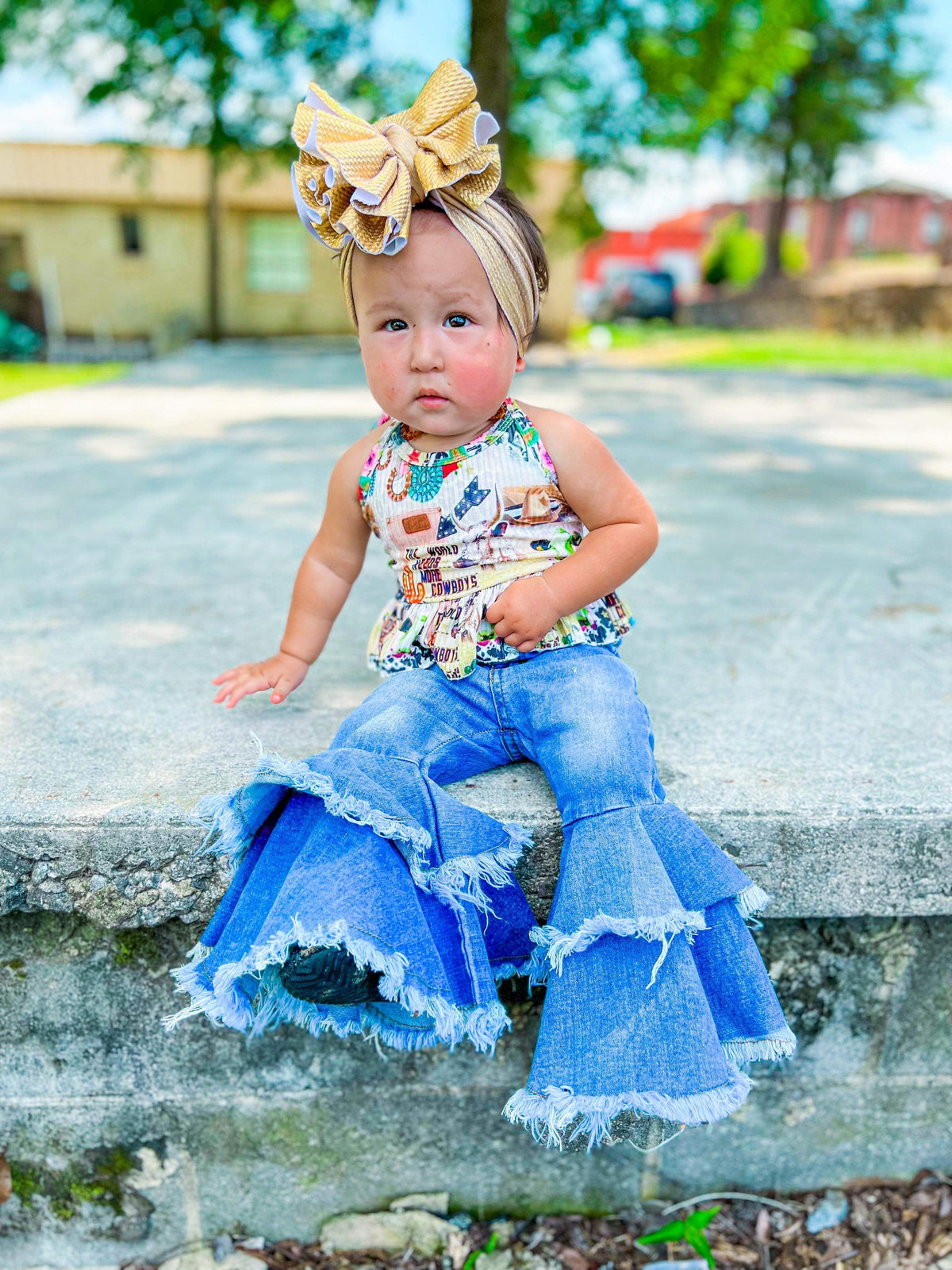 Rodeo Queen denim bells (5 options) - Pretty Petty Co