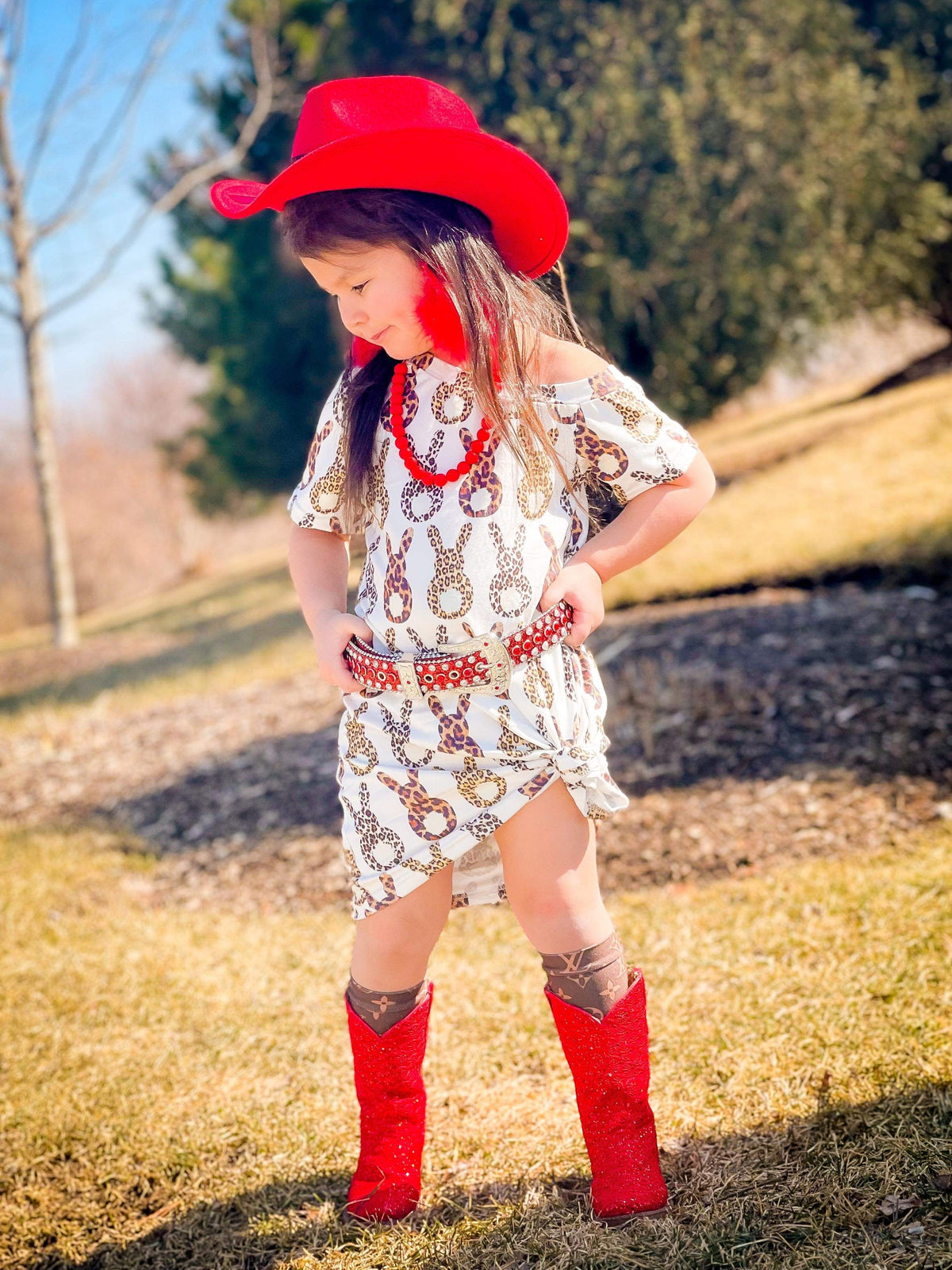 Firecracker Red Glitter Belt - Pretty Petty Co