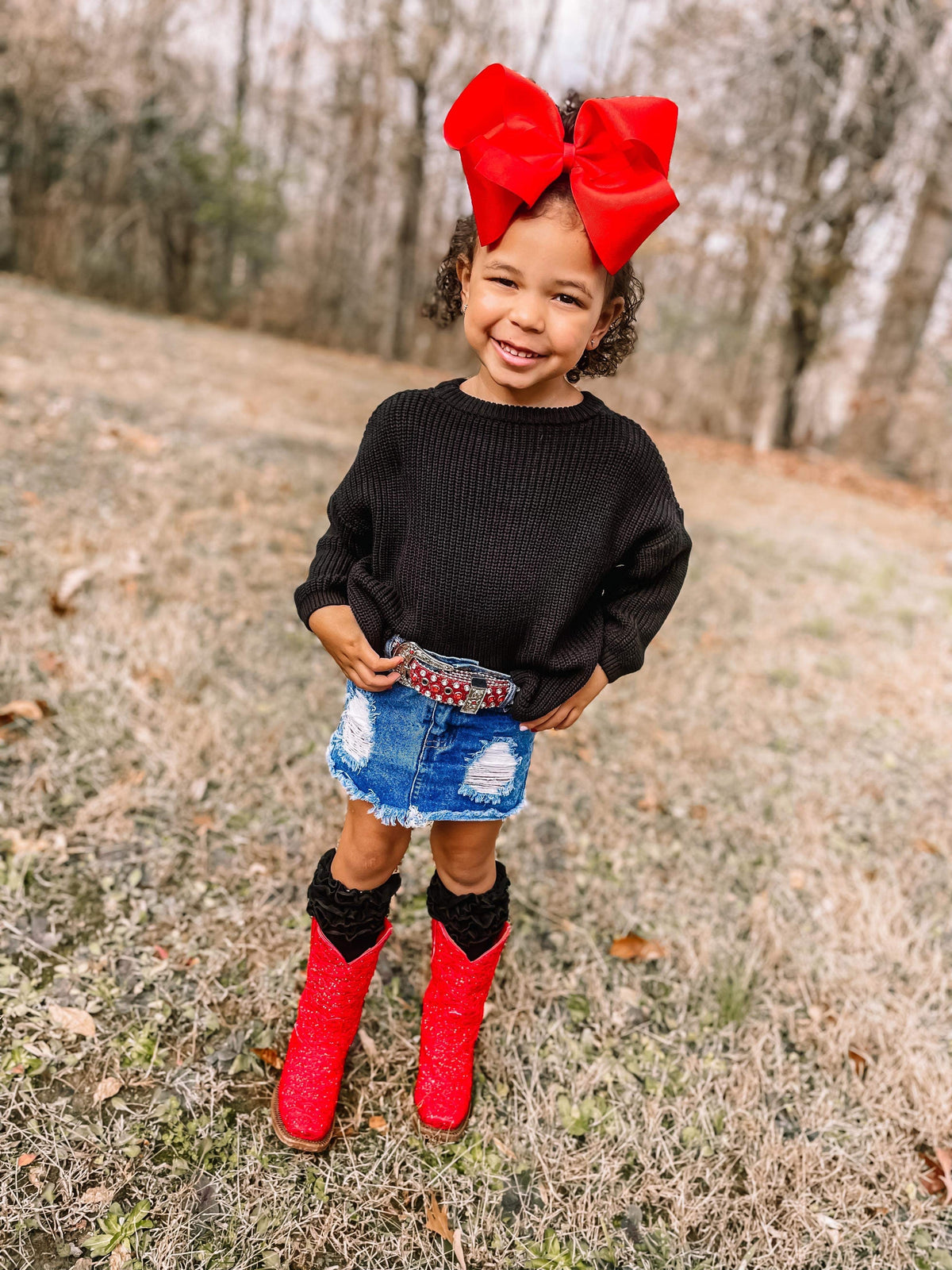 Firecracker Red Glitter Belt - Pretty Petty Co