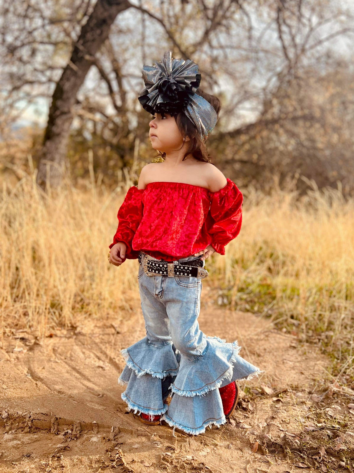 Rodeo Queen denim bells (5 options) - Pretty Petty Co