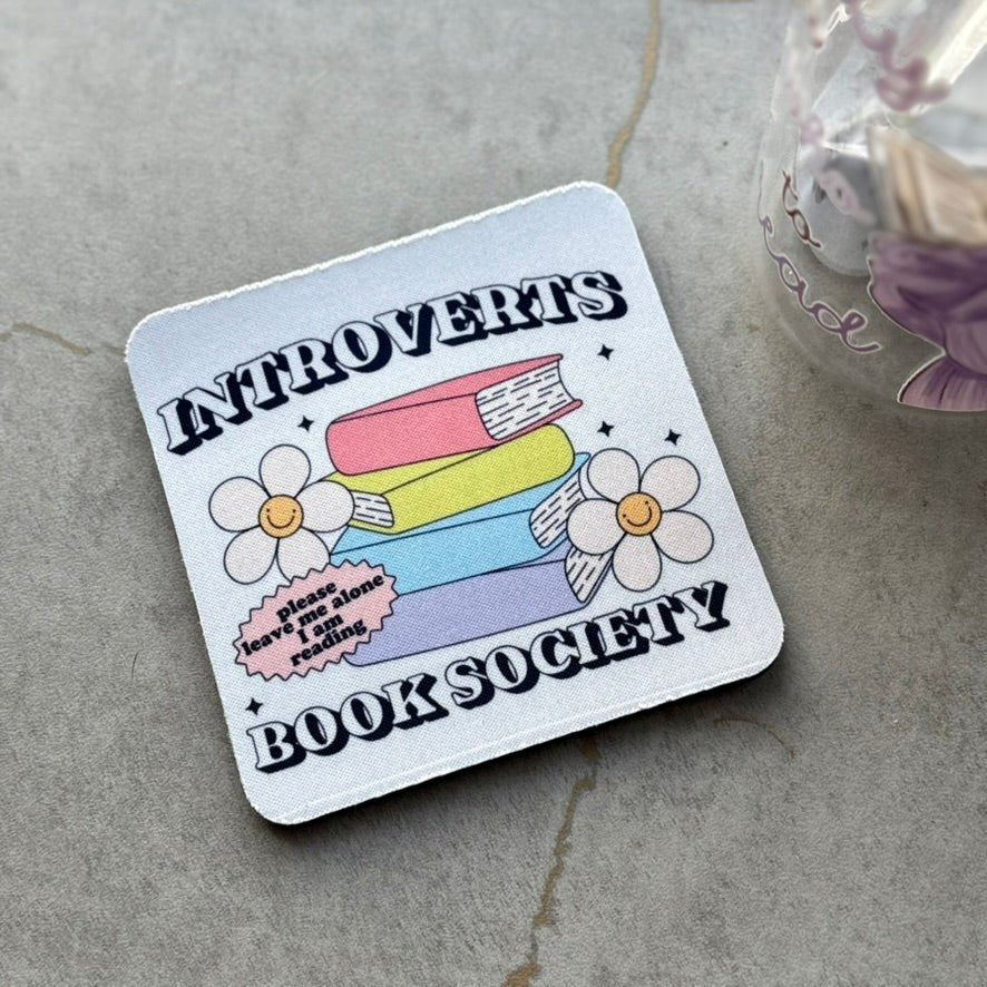 Introverted Book Society Coaster - ONE Coaster