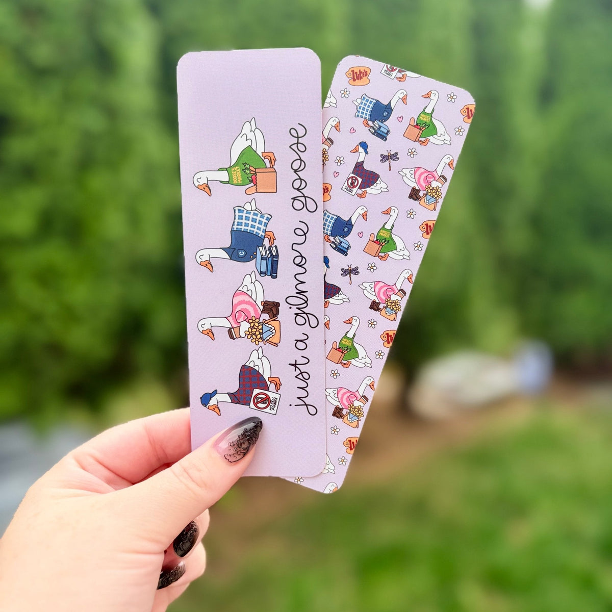 Just a Gilmore Goose Dual-Sided Matte Cardstock Bookmark