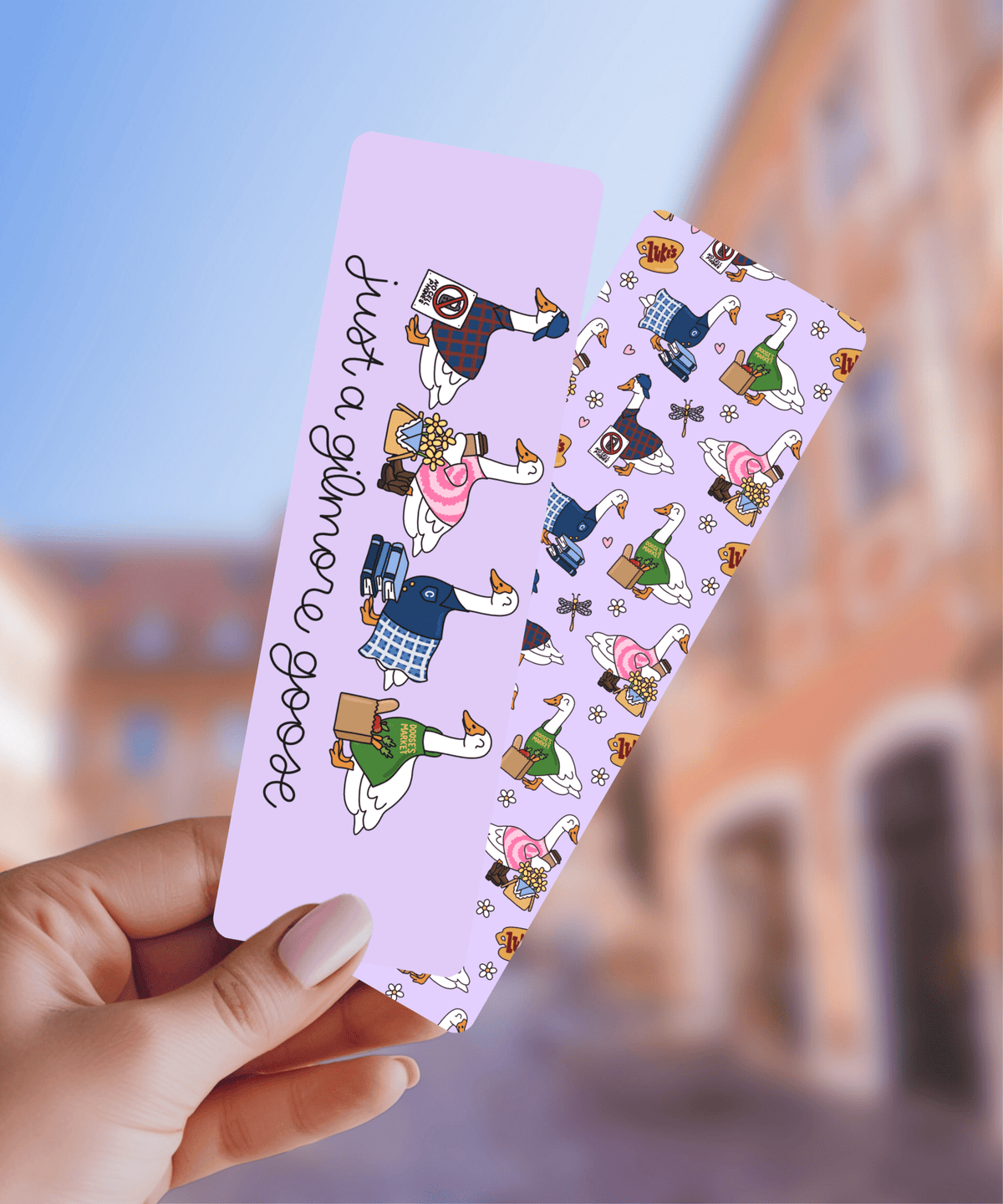 Just a Gilmore Goose Dual-Sided Matte Cardstock Bookmark