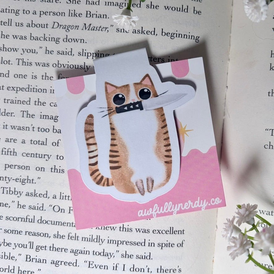 Killer Kitty Dual Sided Magnetic Bookmark