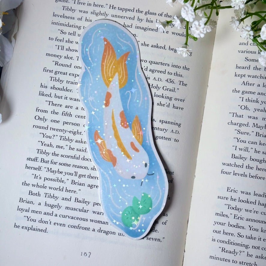 Koi Fish Die Cut Sparkle Bookmark