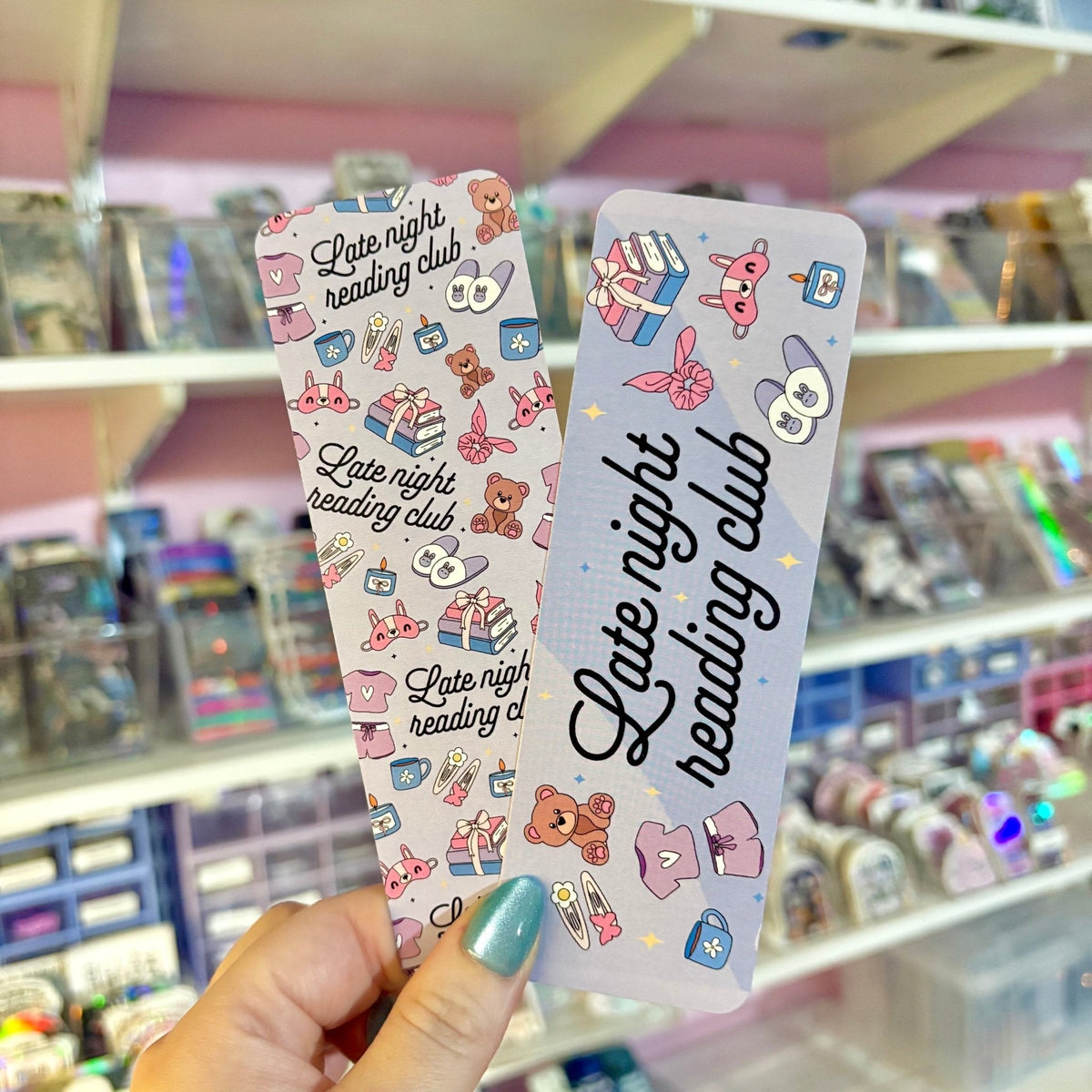 Late Night Readers Club Dual-Sided Cardstock Bookmark