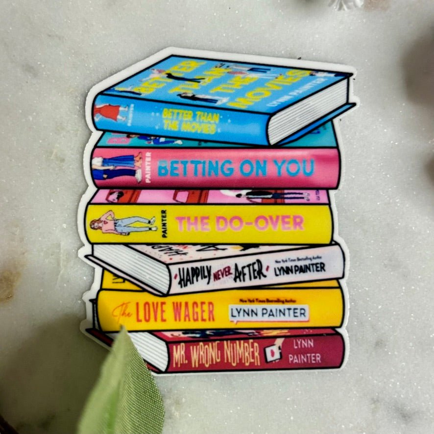 Lynn Painter Books Bookstack Sticker - Pretty Petty Co