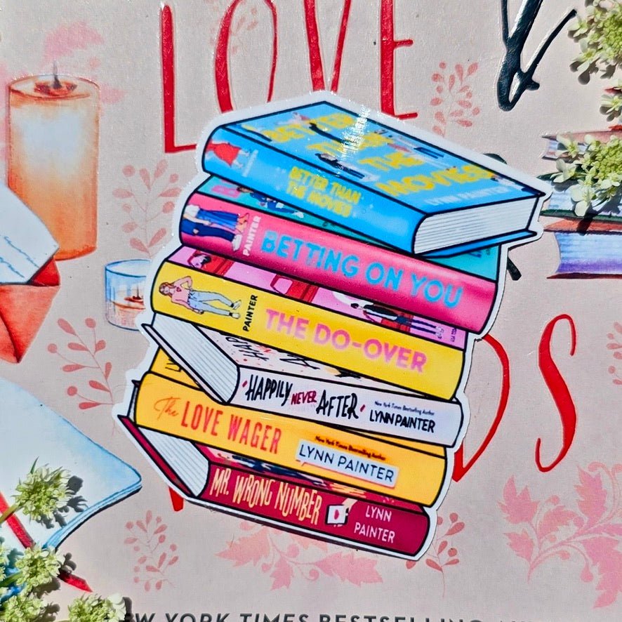 Lynn Painter Books Bookstack Sticker - Pretty Petty Co
