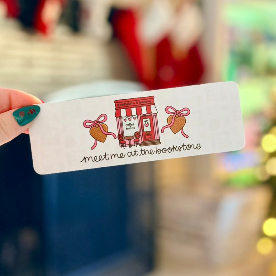 Meet Me at the Bookstore Dual-Sided Matte Cardstock Bookmark
