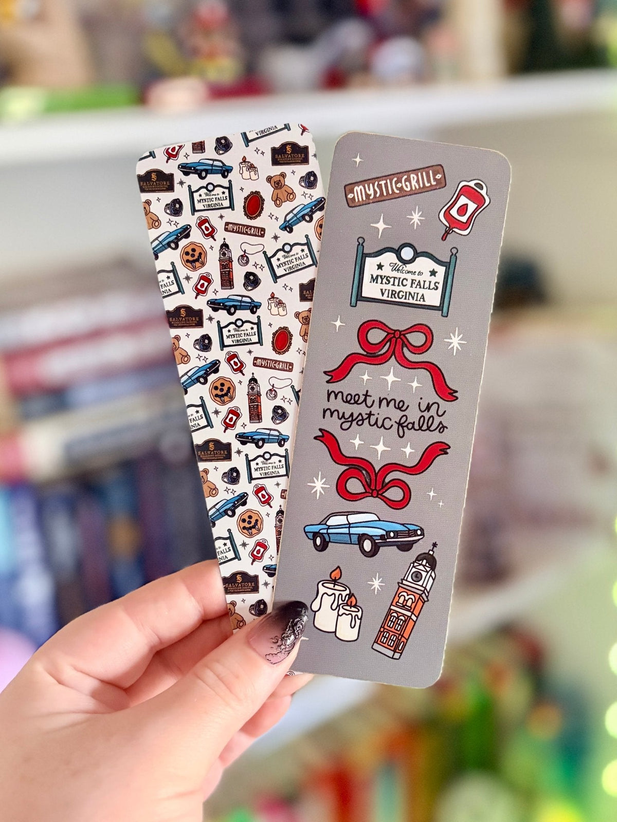 Meet Me in Mystic Falls TVD Inspired Dual-Sided Matte Cardstock Bookmark