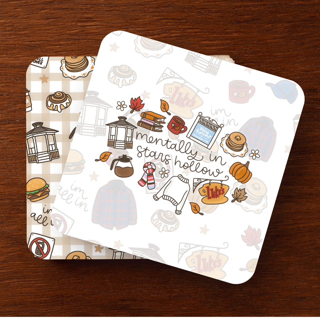 Mentally in Stars Hollow Coasters - Set of 2