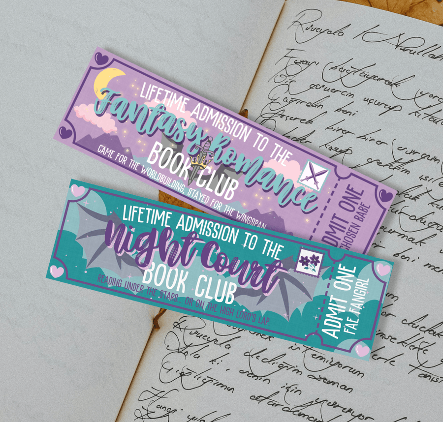 Night Court/Fantasy Romance Book Club Dual-Sided Matte Cardstock Bookmark