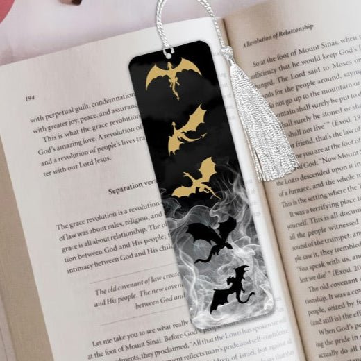 Onyx Storm Stenciled Edges Inspired Cardstock Bookmark