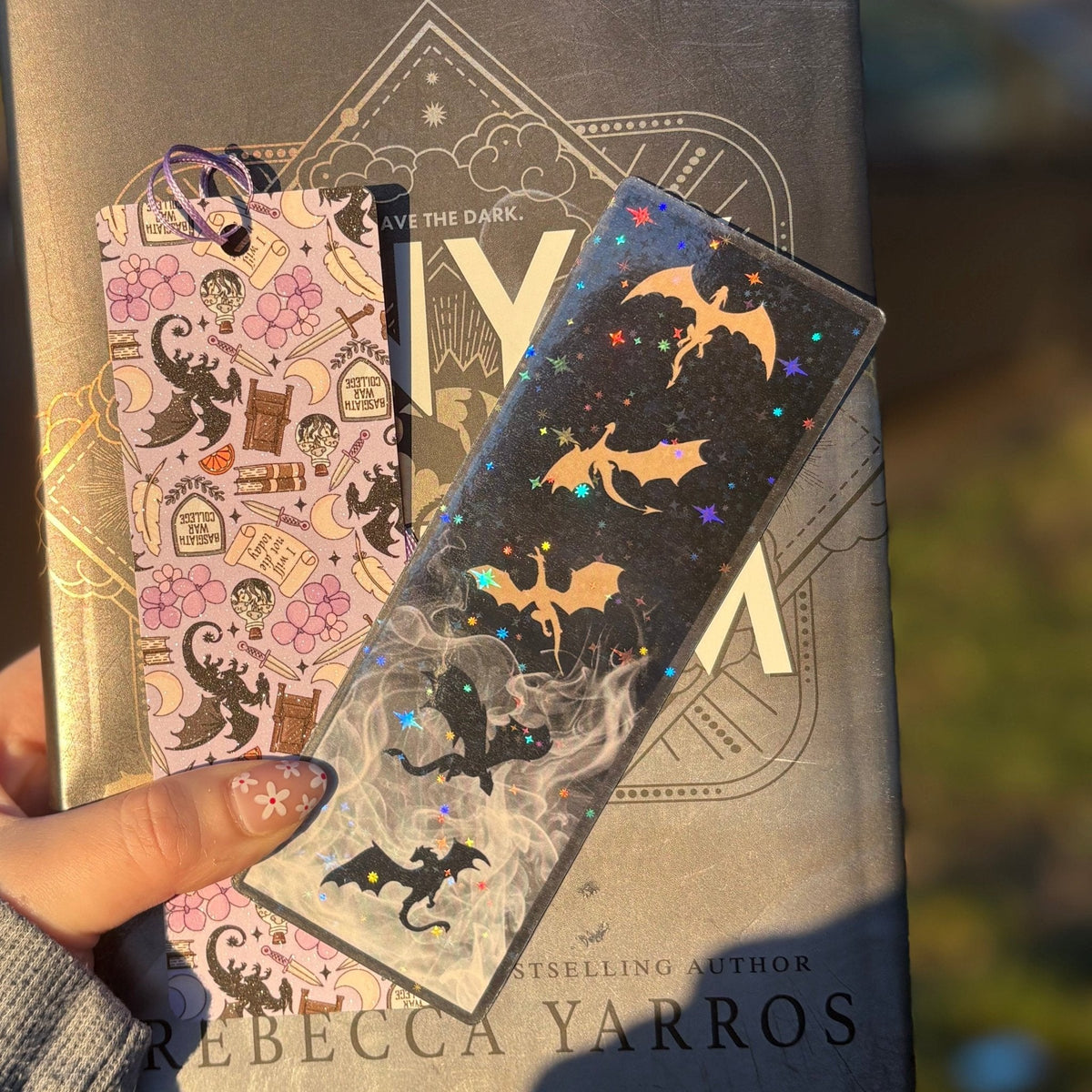 Onyx Storm Stenciled Edges Inspired Cardstock Bookmark