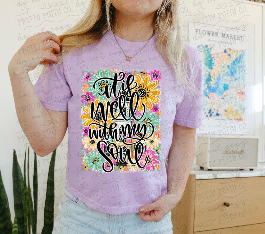 It Is Well Within My Soul Shirt | Christian Faith Tee | Inspirational Bible Verse Shirt | Religious Graphic Tee | Gift for Women