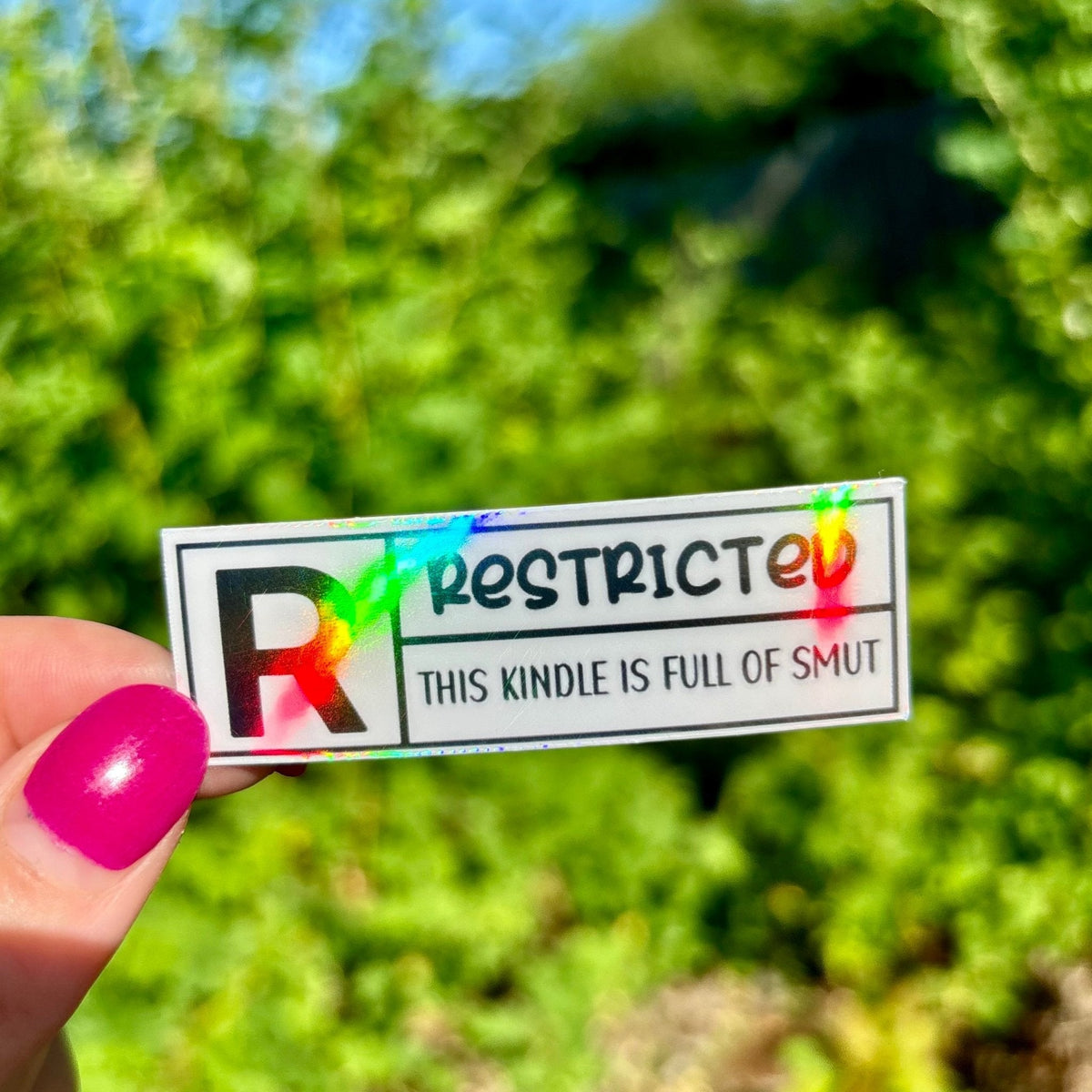 Rated R Restricted Kindle is Full of Smut Sticker - Pretty Petty Co
