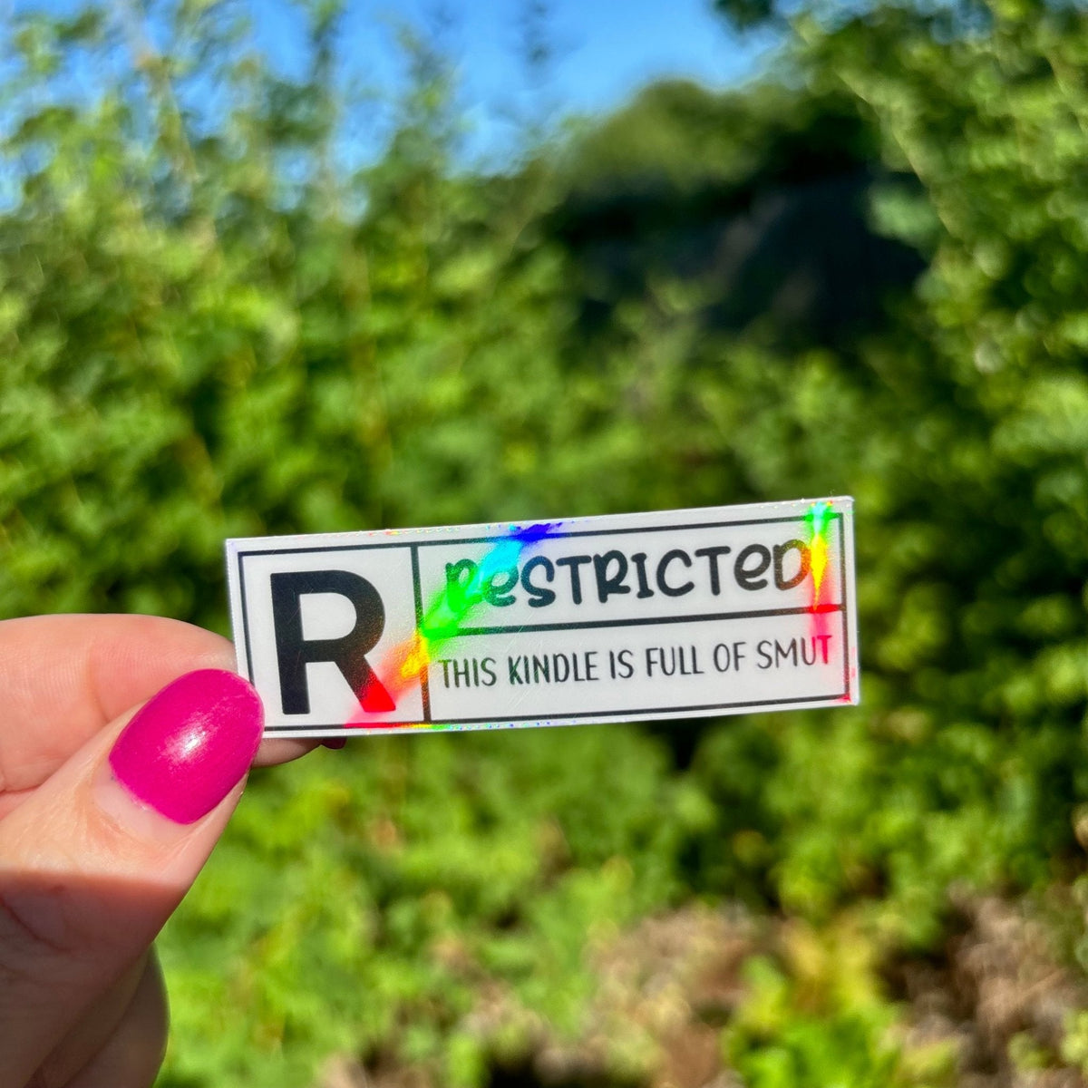 Rated R Restricted Kindle is Full of Smut Sticker - Pretty Petty Co