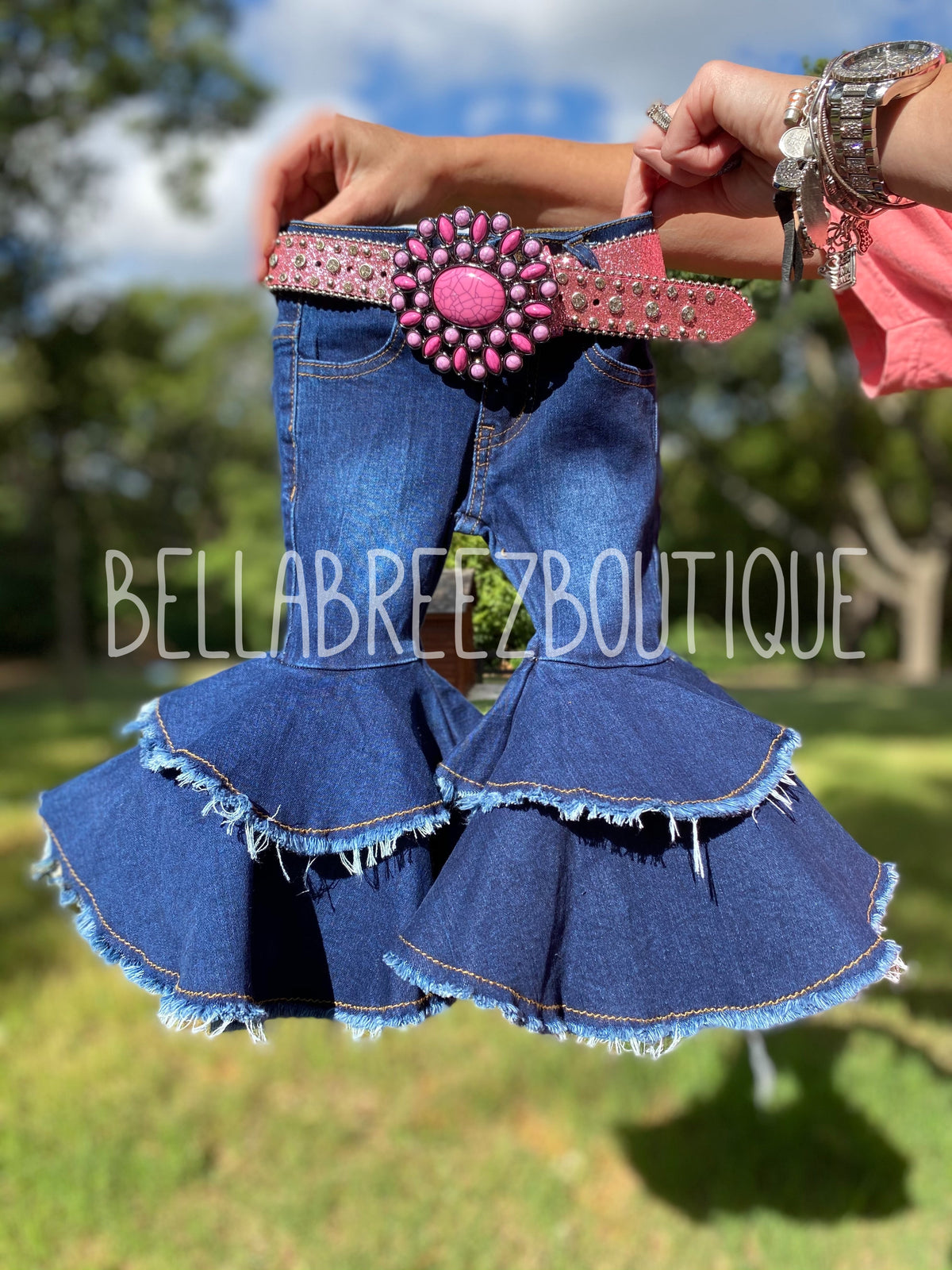 Rodeo Queen denim bells (5 options) - Pretty Petty Co