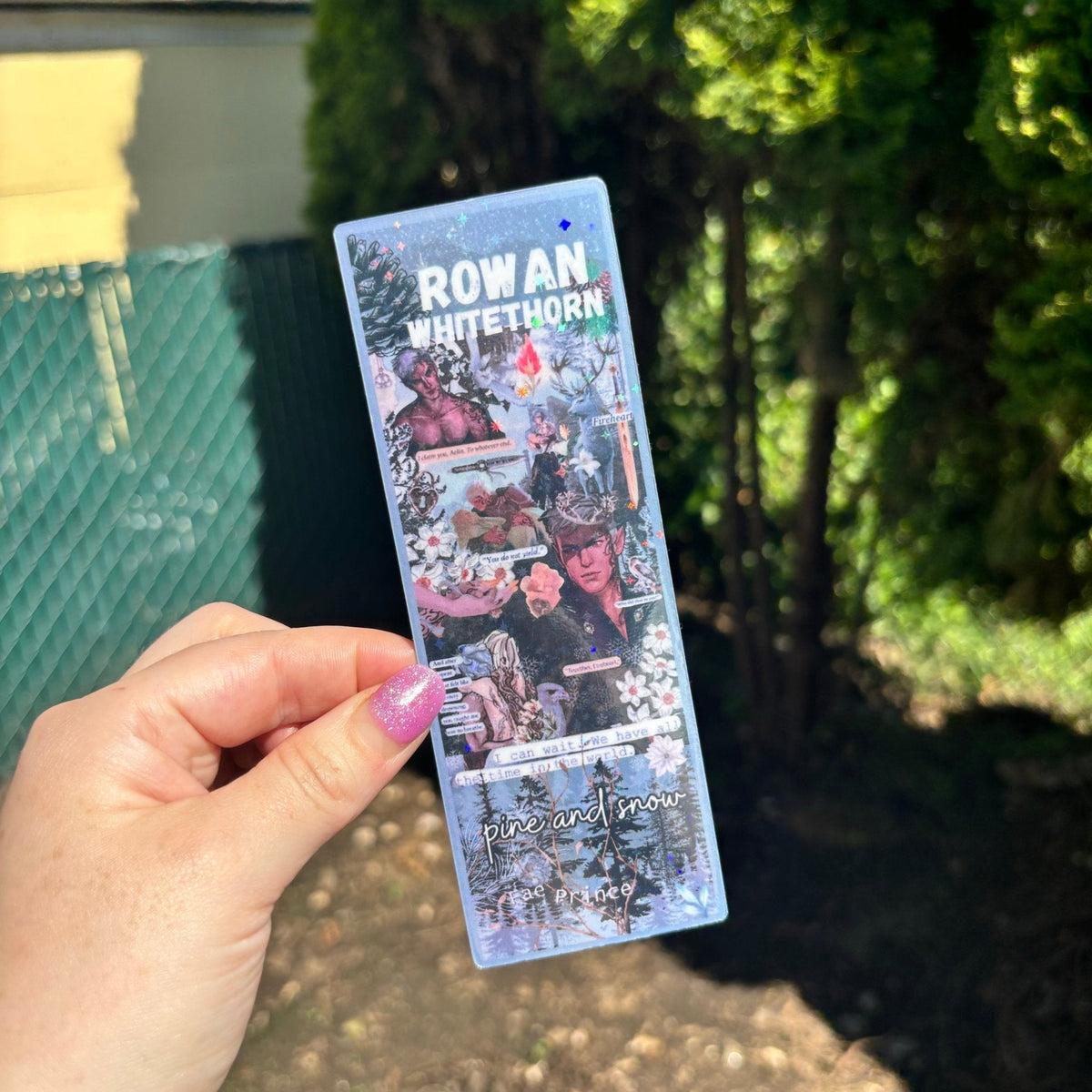 Rowan Whitethorn Collage Cardstock Bookmark
