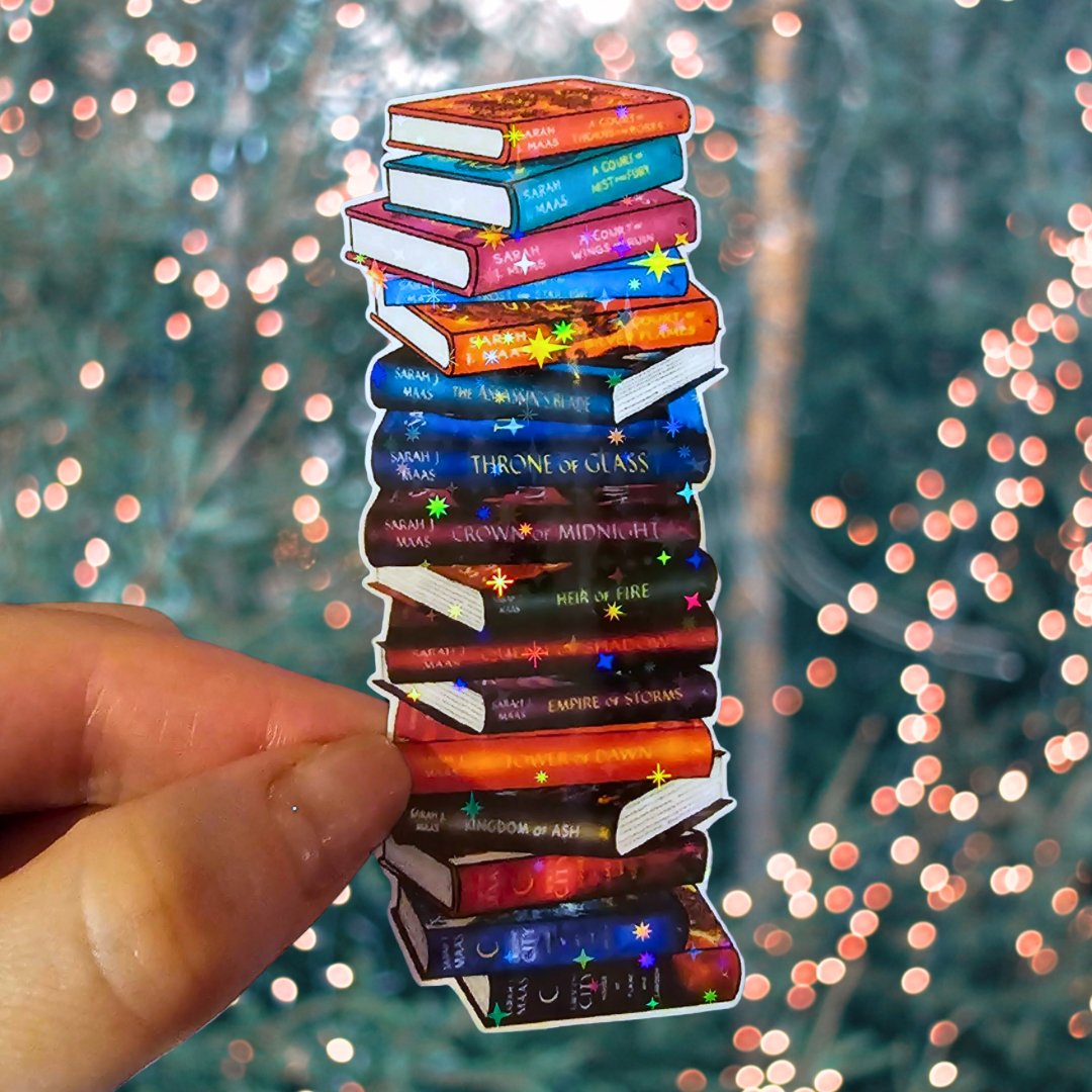 Sarah J Maas Books Bookstack Sticker - Pretty Petty Co