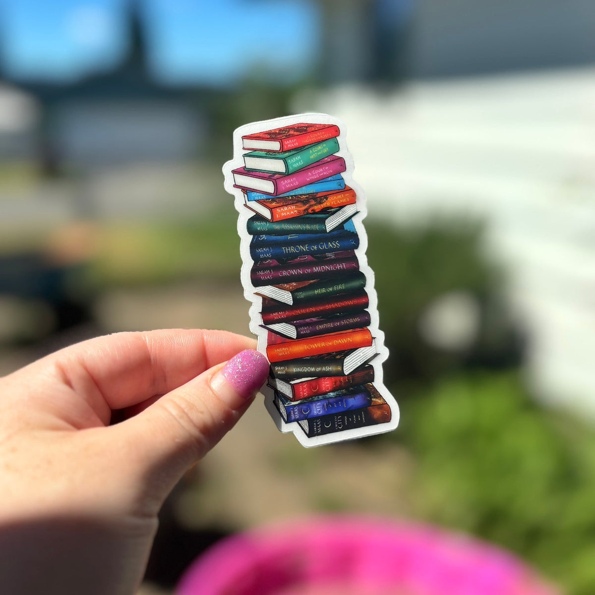 Sarah J Maas Books Bookstack Sticker - Pretty Petty Co