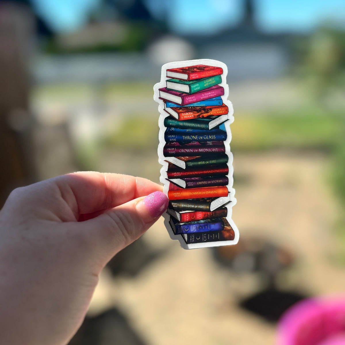Sarah J Maas Books Bookstack Sticker - Pretty Petty Co